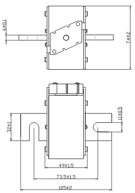 FUSIBLE DEL SISTEMA DEL ALMACENAMIENTO DE ENERGÍA DE MEV-H-H63 DC500V CON EL INDICADOR