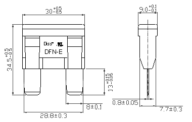 Producción automotriz del fusible de la cuchilla de DC80V 60A en China