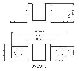 Fusible de cerámica BS88 del fusible DC750V 400Amp de la protección del semiconductor del tubo de la fibra en China