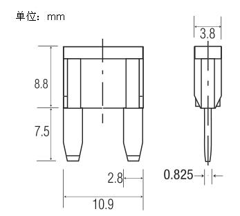 Coche de Mini Car Fuse Automotive Blade de la baja tensión de 32VDC 25A hecho en China