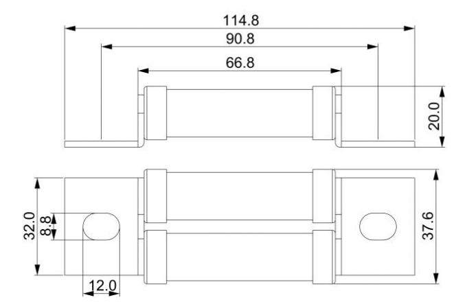El fusible rápido de cerámica BS88 del soplo de DC1000V funde el alto fusible de fractura de la capacidad hecho en China