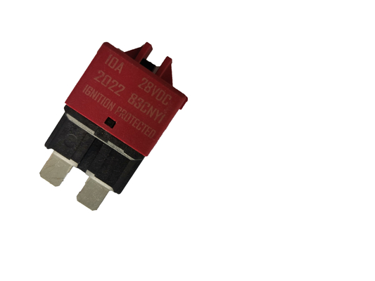 El fusible restaurable rojo 28VDC 5A de la cuchilla del disyuntor valoró la corriente