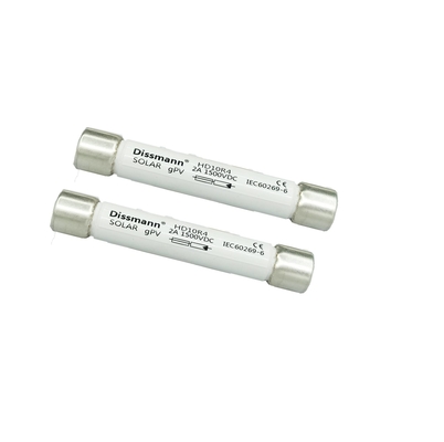 Fusible de alto voltaje de 1500VDC DC, fusible solar de cerámica del cable de transmisión del amperio