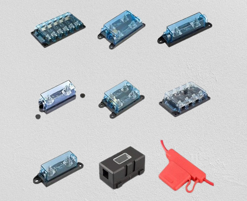 Tenedor en línea impermeable del fusible de DC, caja automotriz del panel del fusible de DFN